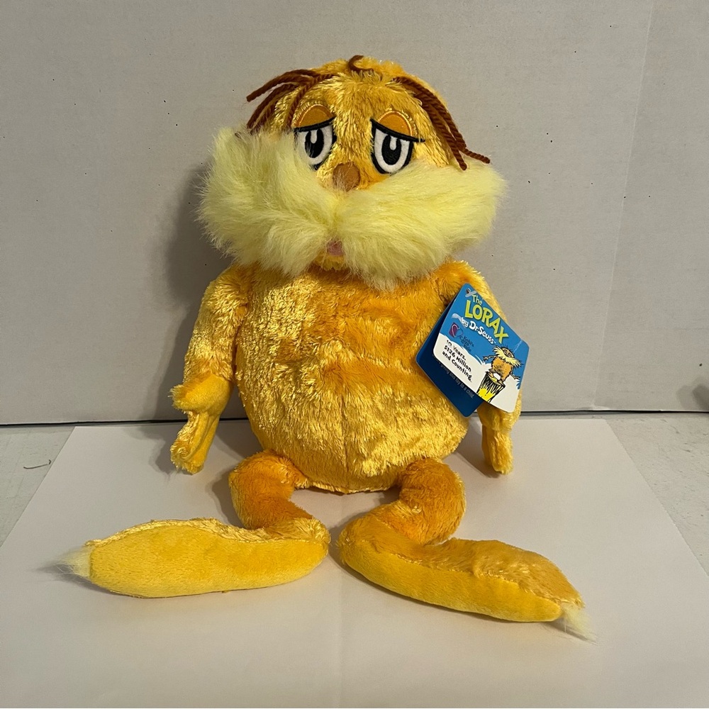Kohl's Cares Dr Seuss Plush The Lorax Yellow 16" Tall Stuffed Toy Animal, New